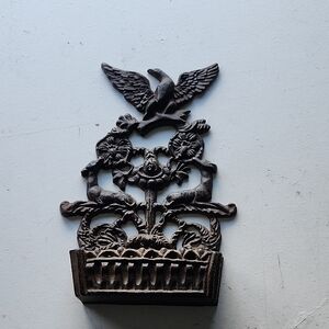 Rustic Brown Wall Hook with Bird Motif